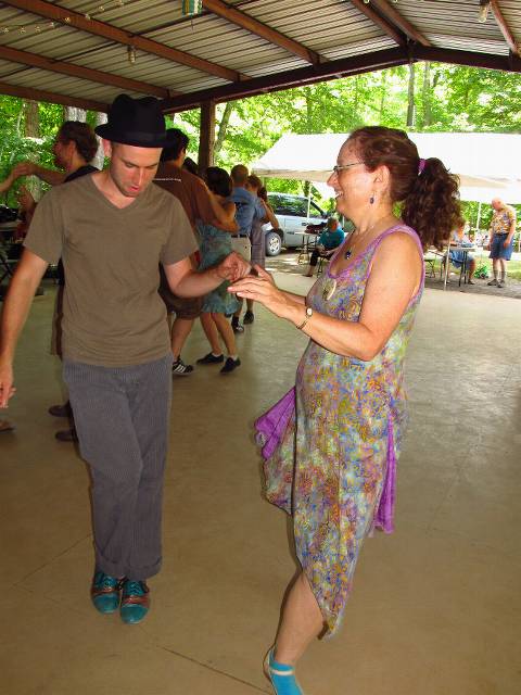 Nathan and Elissa cut a rug.  