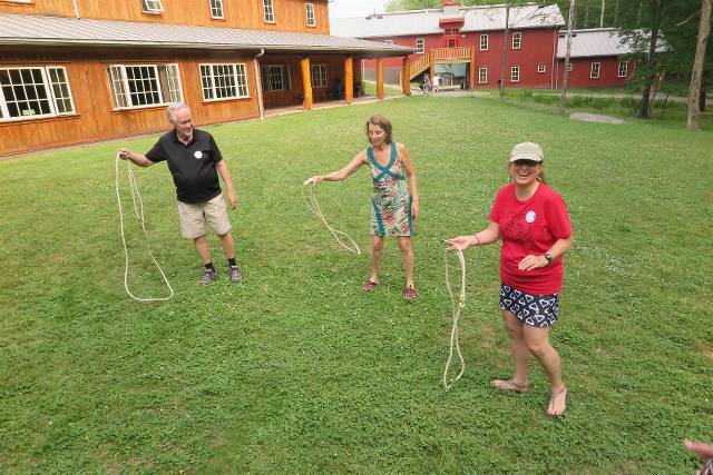 Radim's Rope Tricks class... Elissa was having just too much fun....